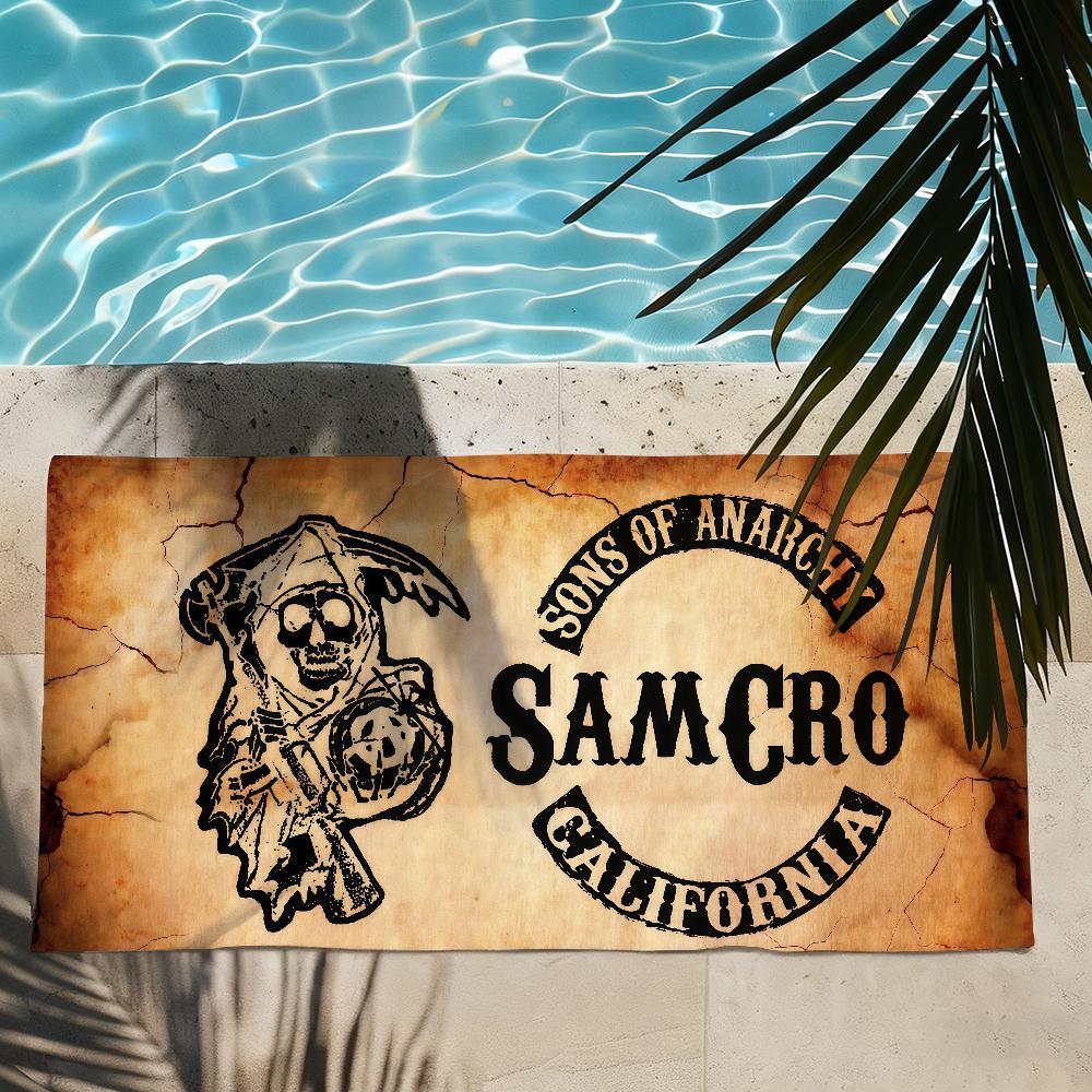 Movie S-Sons of A-Anarchy Towel Quick Drying Beach Towels Are Suitable For Swimming Pools Camping Yoga And The Gym