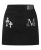 Mucent Pistol Back Leather Double Cross Skirt