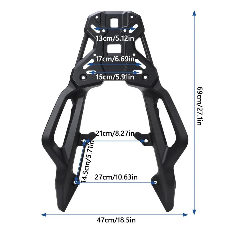 Honda NC750X (21-26) Aluminum Rear Luggage Rack - High Load Capacity