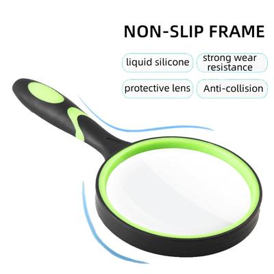 Magnifying Glass 10X For Kids Seniors Handheld Reading Magnifier 50mm Magnifying Lens For Reading Science Nature Exploration