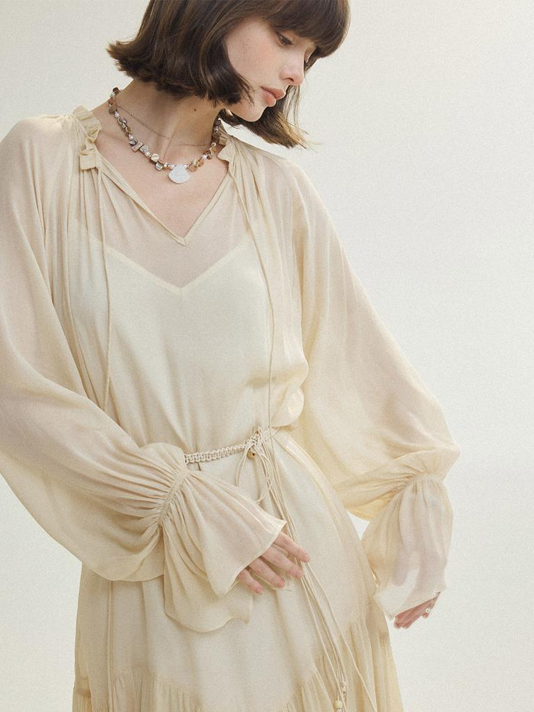 Sinseuden Whisper Chiffon Dress Set