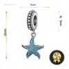 Charms Starfish Pr 925 Pendant Bead Ocean Colorful Zircons