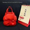 New Chinese-Style Floral Bucket Bag Flower French Mini Tote Bag Drawstring Bucket Purse Women