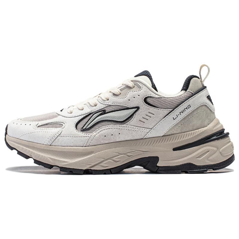 

LiNing Beichen Cushioning, Slip Resistant, Abrasion Resistant Support Low Top Chunky Sneakers Women s White Gray 37