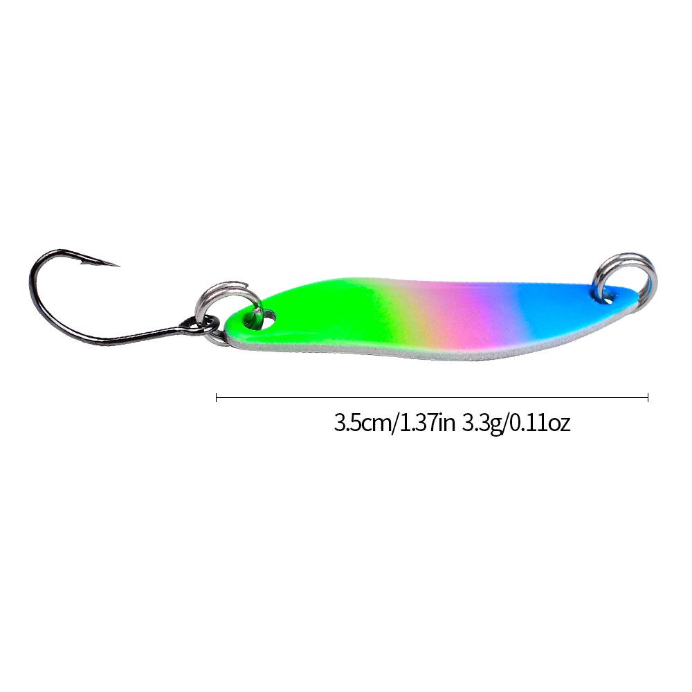 Ma Kou Sequins Long Range Metal Road Subbait Microobject Colorful Melon Seed Sequins White Stripe Crossmouthed Perch Spoon Type Fake Bait