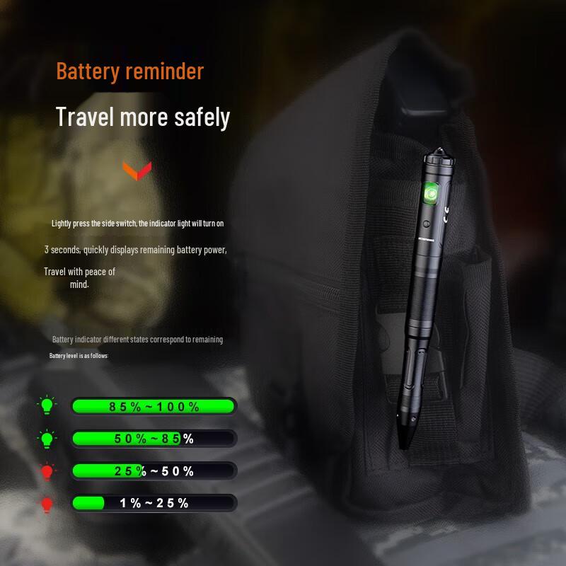 Multi-functional Tactical Pen with LED Flashlight