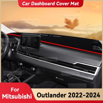 Pro MITSUBISHI Outlander PHEV 2022-2024 Krycí podložka na palubní desku auta Podložka proti slunci Kobercové doplňky pro přístroje
