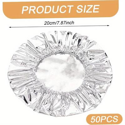100 unidades de envoltorios de papel de aluminio reutilizables para alimentos: resistentes al calor y aislantes, aptos para cuencos y platos, diseño ajustable para almacenamiento en la cocina.