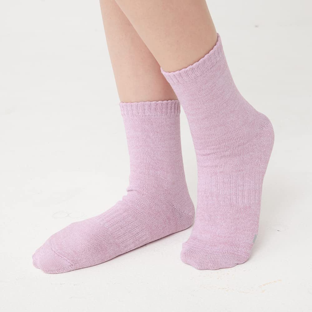 Gunze WASHIITO Washi 3D Toe Separate Crew Set of Pale Sizes Cm Socks, Yarn, Design, Knit, Length, 2, Lavender, 23.0-25.0