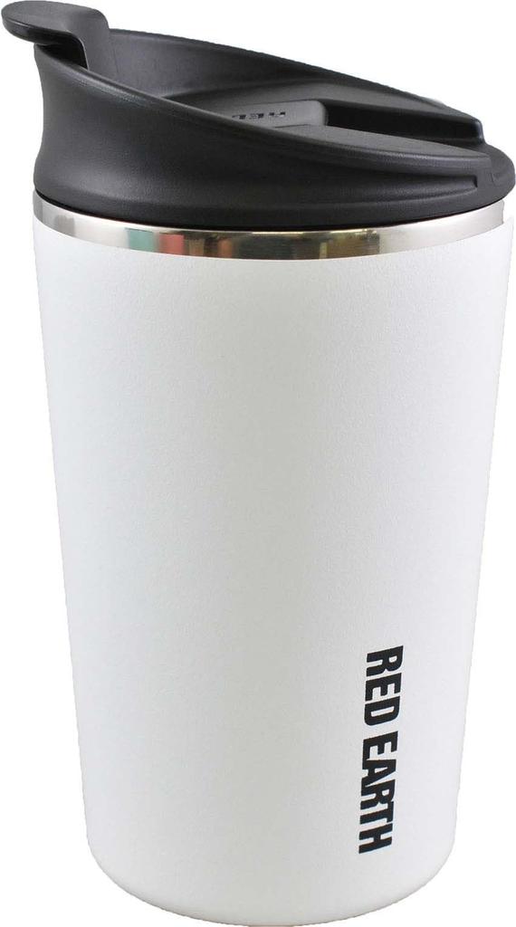 Onishi Ken Seihan RED EARTH Stainless Steel Short Tumbler, White, Size Approx. 8.2 H15.5, REA-2801