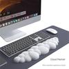Orange PU Leather & Memory Foam Cloud Keyboard Mouse Pad