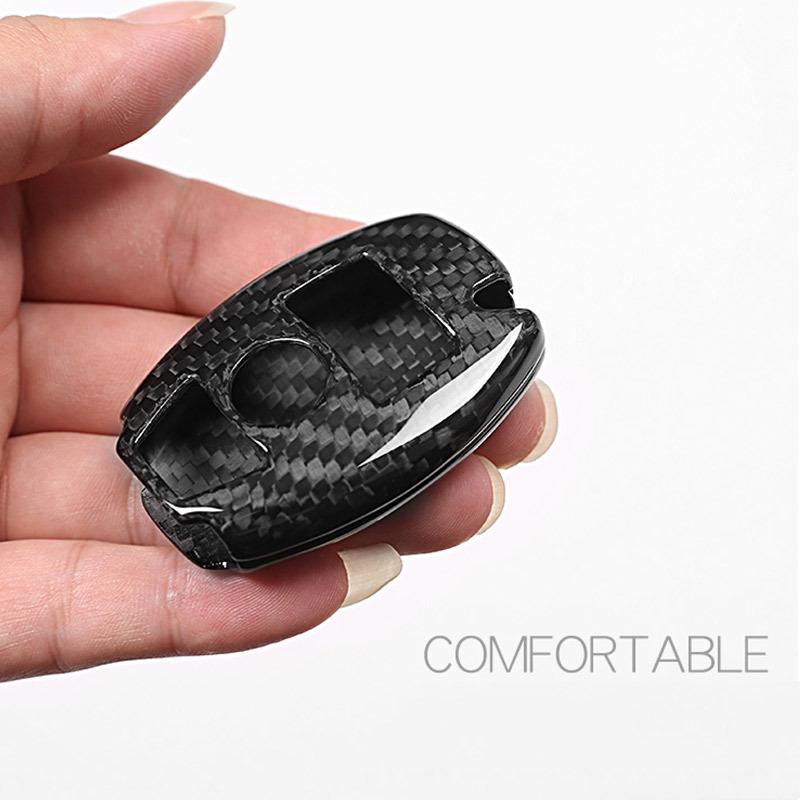 Real Carbon Fiber Car Key Shell Cover Trim For Mercedes Benz A C E G S GLE GLC Class W177 W205 W213 W167 W222 W463 X253