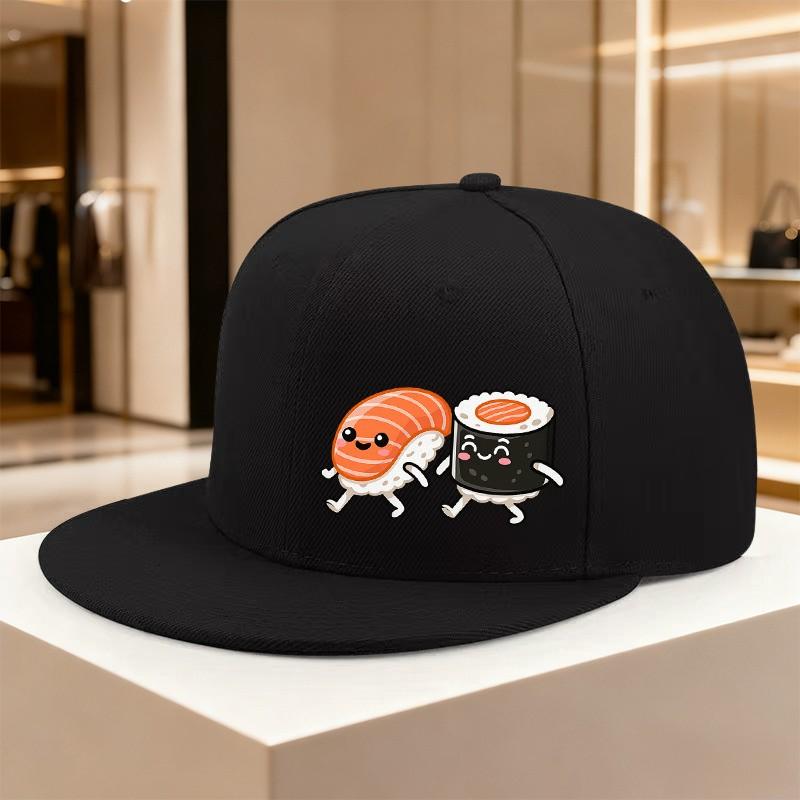 Cute Sushi Friends Salmon Nigiri Maki Roll Unisex Baseball Cap Polyester Adjustable Casual Hat