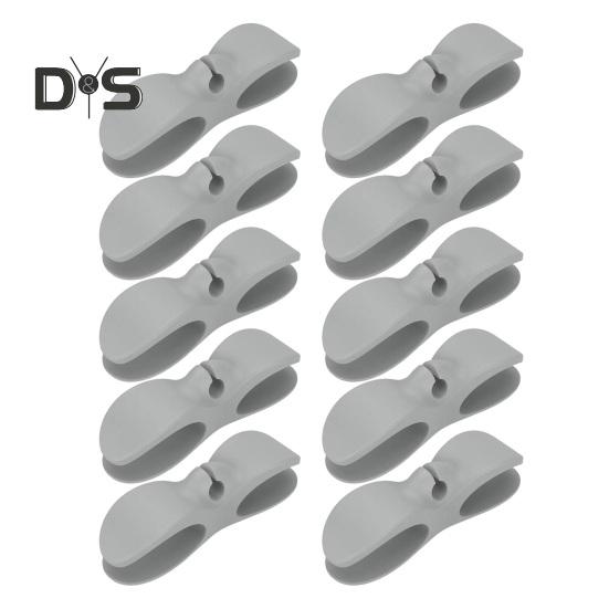 

10 шт. органайзер для шнура кухонной техники, клейкая лента, держатель для намотки шнура, держатель для обертки, держатель для кабеля скороварки, миксера, кофеварки 10pcs серый