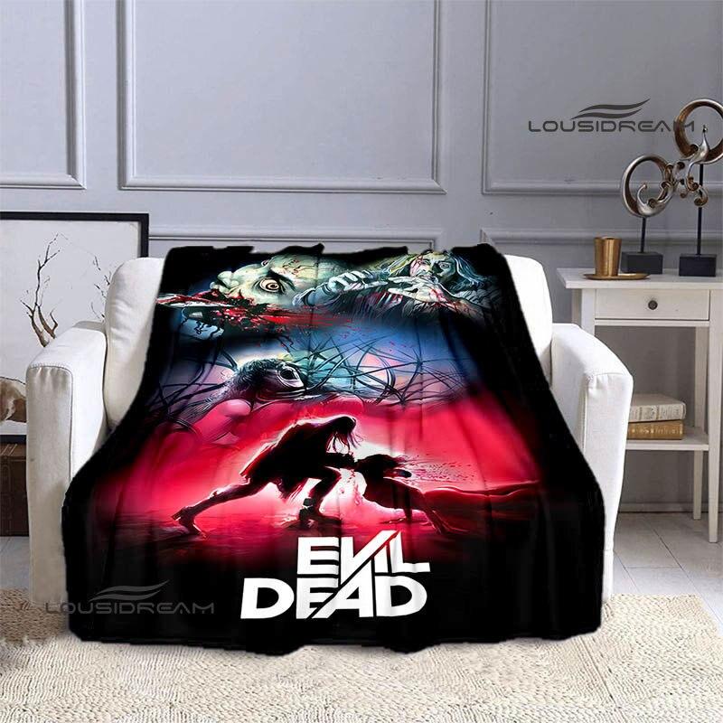 Decken mit Aufdruck „The Evil Dead“, für Kinder, warme Decken, weiche Flanelldecken, Heimreisedecken, Geburtstagsgeschenke