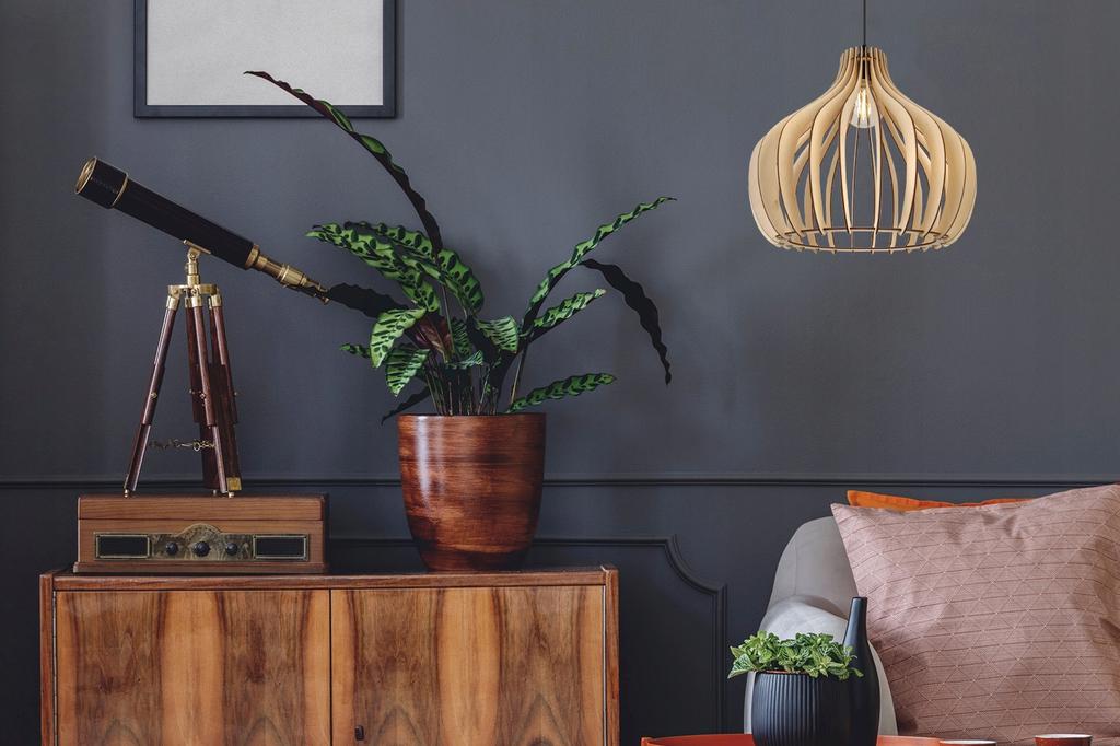 MODERN WOODEN LED CEILING HANGING LAMP