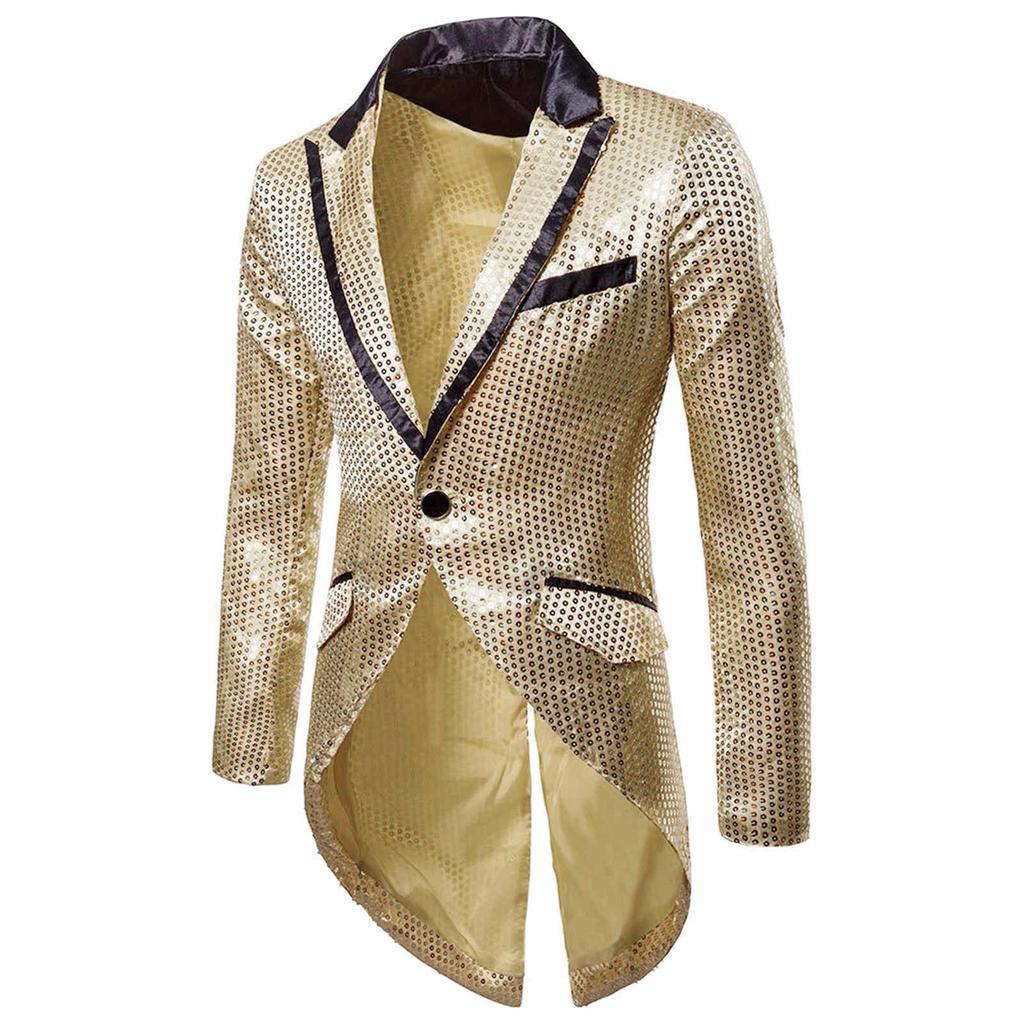Fashion Charm Men's Casual One Button Fit Suit  Coat Jacket Party Tuxedo