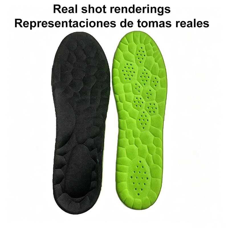 1/1Pcs 1D Sports Insoles Shoes PU Sole Soft Breathable Shock Absorption Cushion Heavy Support Pain Relief Run Orthopedic Insoles