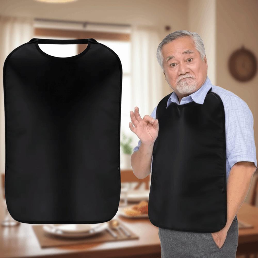 Elastic Rice Pocket Bib Washable Dining Bibs Soft Saliva Towel  Elderly Care
