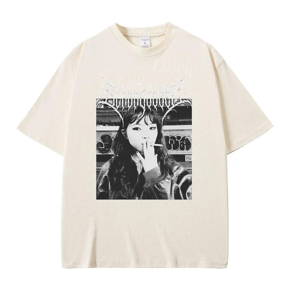 Metal Rock Graphic Beabadoobee Tshirt Unisex Women Fashion Hip Hop T Shirts Unisex Casual Vintage Short Sleeve Tee Shirt Oversized