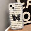 Black Retro Butterfly for Iphone17promax Phone Case 13 Apple 16/14 Pro Case 15