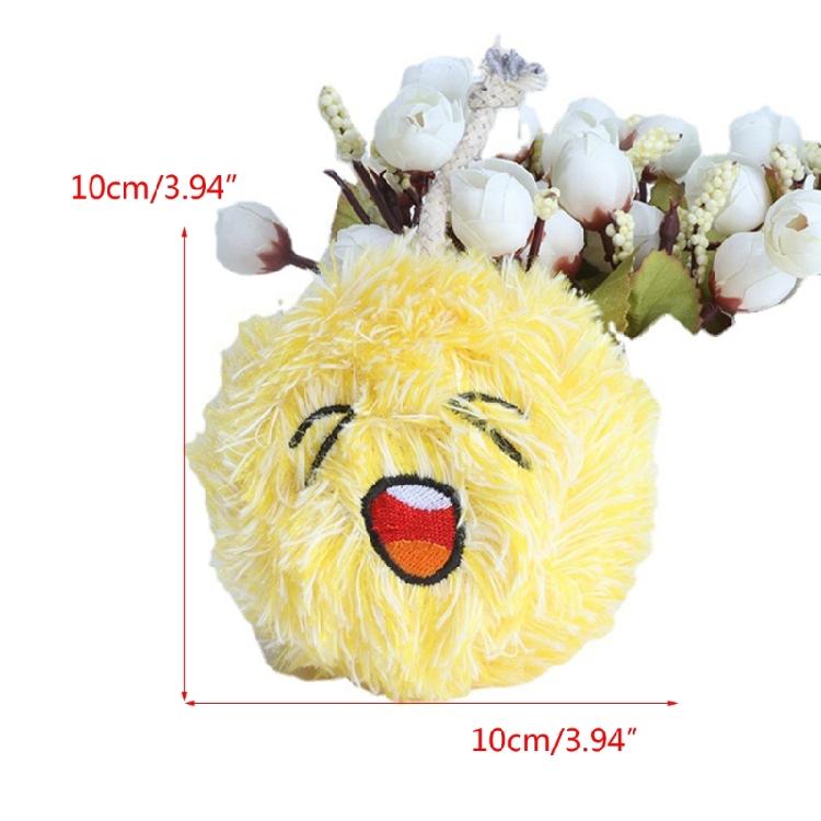 Colorful Balls Cat Toy Pompoms Squeaking Chasing Balls  4" Diameter
