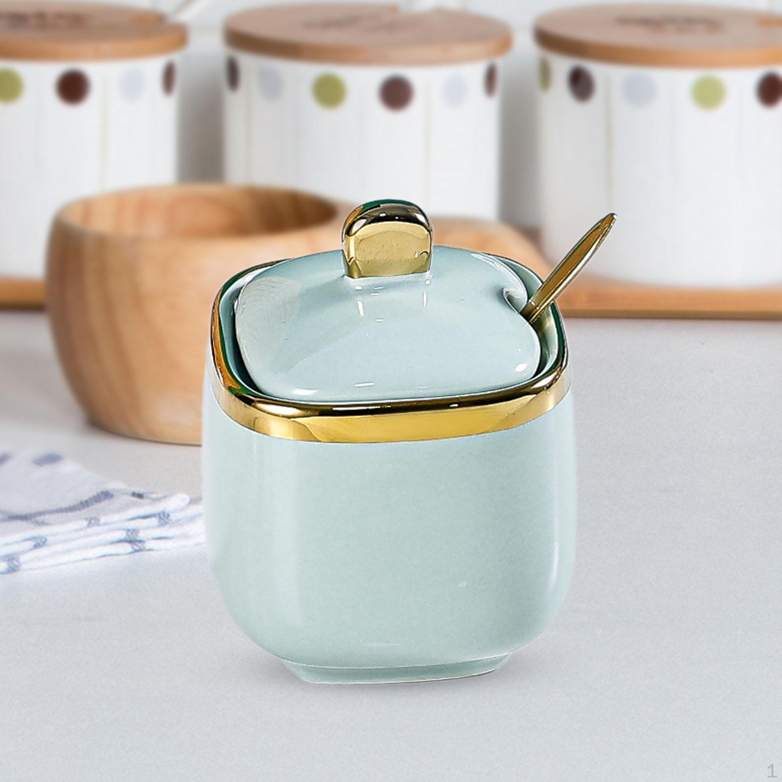 

Керамическая сахарница, банка для приправ, кастрюля объемом около 300 мл, контейнер для соли для домашней кухни