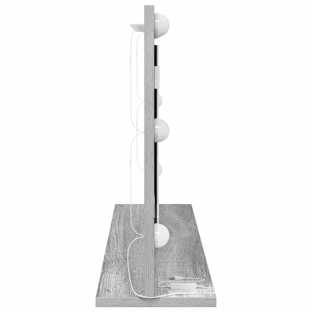 Washbasin Mirror Right Angled Grey Sonoma 80 X 45 X 18 Cm