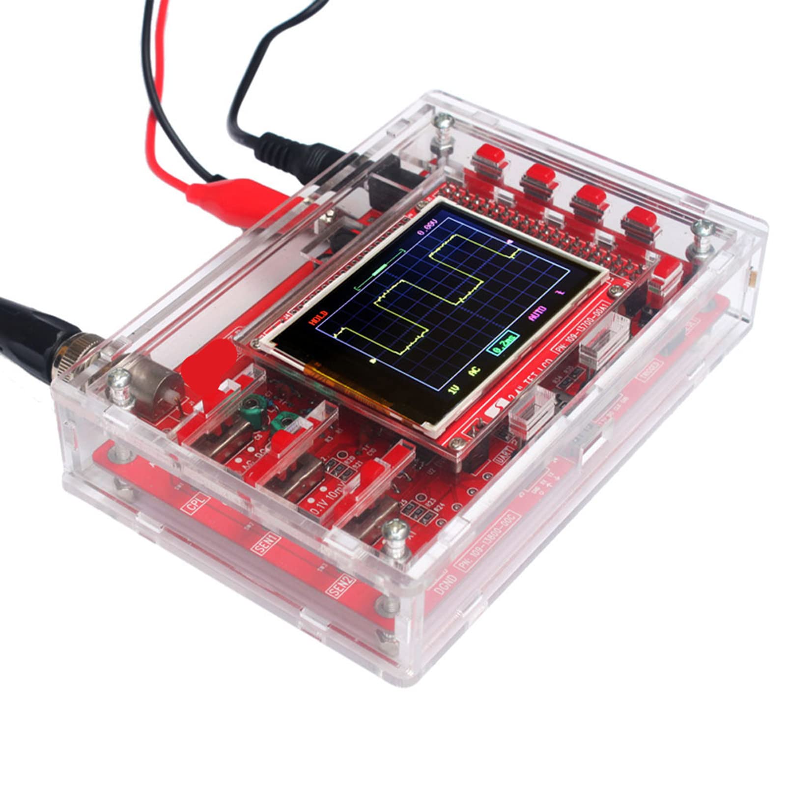 

DSO138 Digital Oscilloscope Complete Product Shell US Plug and Trigger Methods Easy to Capture Instantaneous Waveforms Electronic Learning Set + +