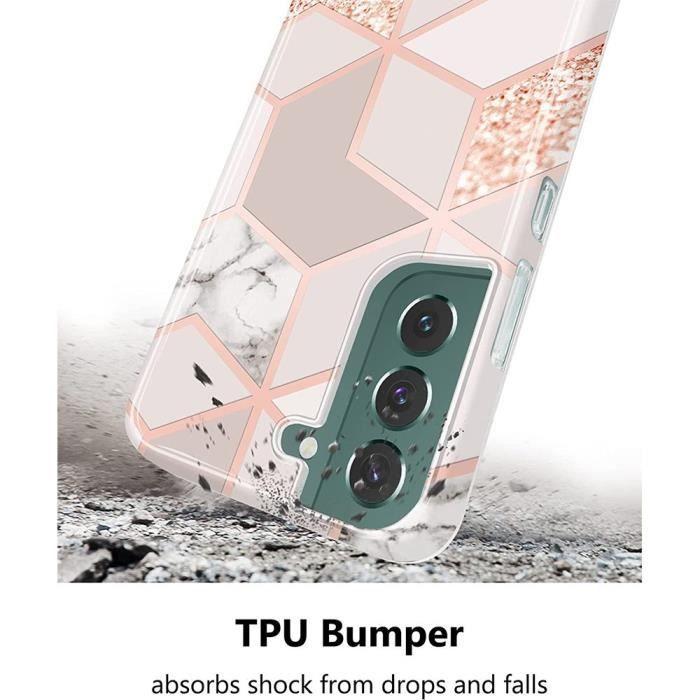 Case for Samsung Galaxy S22 Slim and Elegant Design Durable TPU Anti-Scratch Pink