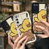 Phone Case: 2D Flat Samsung Galaxy A34 A35 M05 M06 S20 S22 S21 FE Plus 5G Protective Case, with Little Bear and Little Yellow Duck, Perfect Christmas
