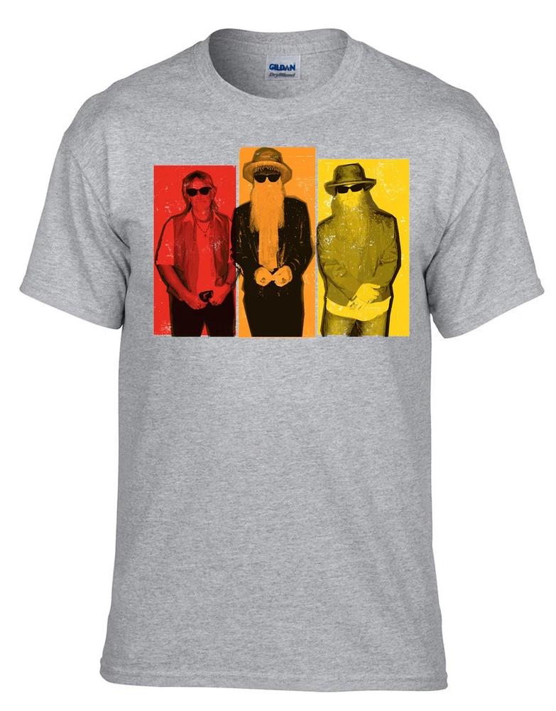 ZZTop ZZ Top Rock Band Rock Music Legends Grey TShirt 516Grey 2XL