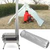Stove Pipe Stainless Steel Camping Stove Pipe Smoker Tube Wood Stove Anti Scalding Cover