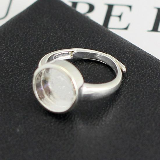 

In Stock: Adjustable Copper Open Ring with Time Gem Setting One Size