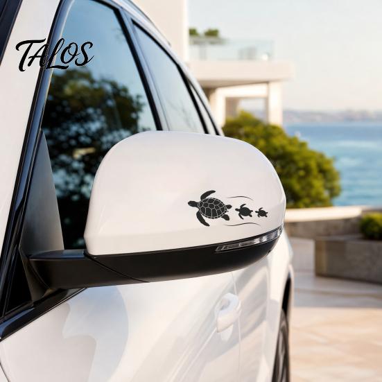Pegatina para Coche, PVC Impermeable Autoadhesiva Sin Rastro Calcomanía para Automóvil, Pegatina Realista con Patrón de Tortuga Marina para Tapas de Tanque de Combustible Ventanas Equipaje Patinetas