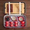 Black Pottery Gongfu Tea Set Gift Box