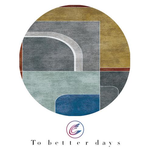 Koberec kulatý ve skandinávském stylu, lehký luxus, dekorace obývacího pokoje, koberce do ložnice k posteli, bytová dekorace, protiskluzová podložka pod židli na podlahu