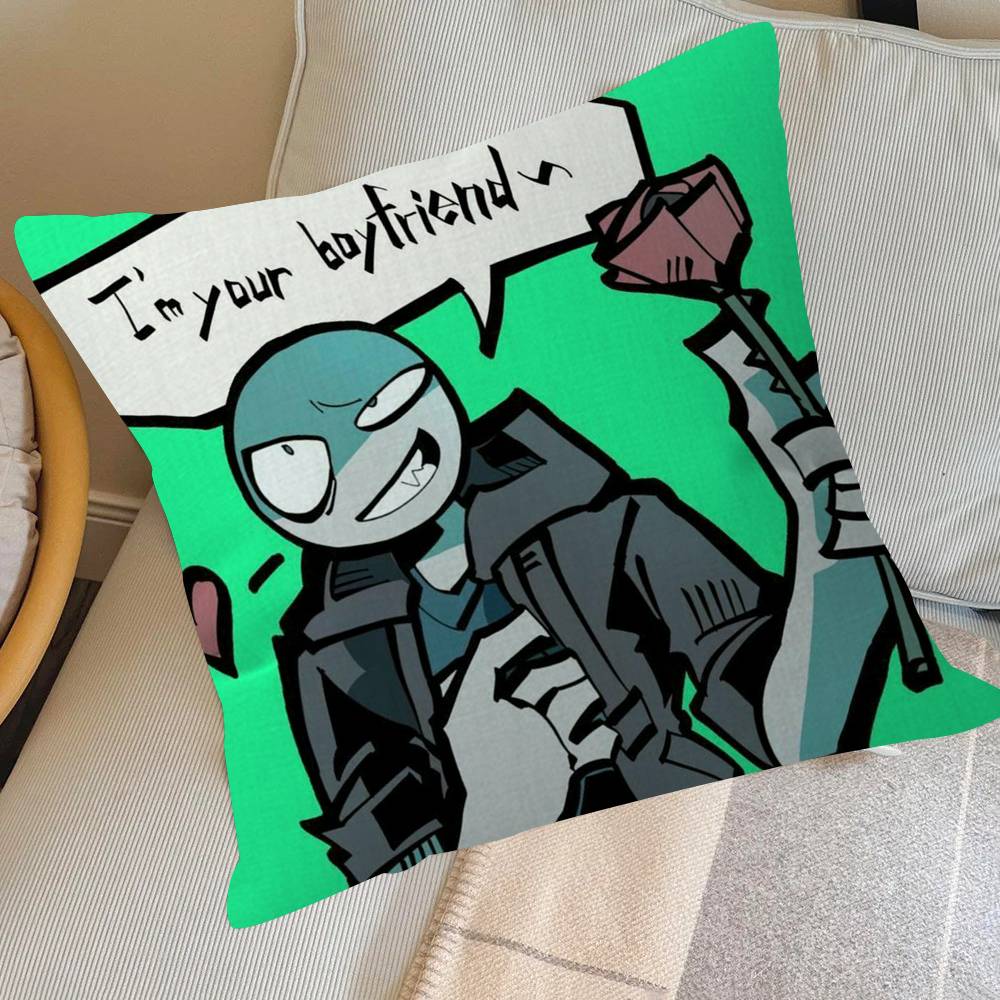 Peter Y-Your B-Boyfriend Club Bar Paper Vintage Pillow Anime Pillow Sofa Bed Head Pillow Cover Cushion Cover 45x45 cm Fashion