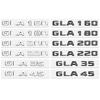 3d ABS Black Car Letters For Mercedes Benz AMG A45 A160 GLA200 CLA180 V8 V12 4MATIC Emblem Badge Logo Sticker Trunk Accessories GW1