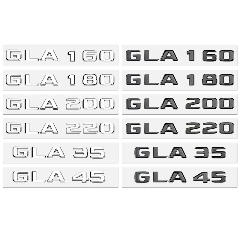 3d ABS Black Car Letters For Mercedes Benz AMG A45 A160 GLA200 CLA180 V8 V12 4MATIC Emblem Badge Logo Sticker Trunk Accessories GW1