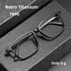 Retro New Ultra-Light Fashion  Eyewear Men Rubber Titanium Square Flexible Optical Prescription Men'S Eyeglasses Frames