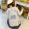 Schoolbag Japanese plaid student schoolbag niche ins style retro versatile cute high school student large capacity backpack