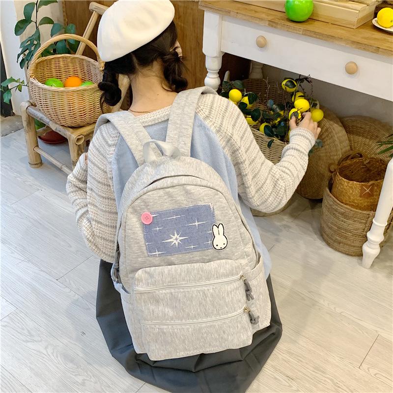 Schoolbag Japanese plaid student schoolbag niche ins style retro versatile cute high school student large capacity backpack