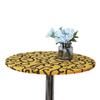Round Table Cloth Protector Polyester Tablecloth Catering Fitted Table Cover With Elastic Edged 60-120cm Anti-Skid