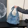 Japanese Harajuku Style Large Capacity Tote Bag Female New Casual Fashionable Multifunctional Denim Shoulder Messenger Bag