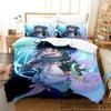 3D Genshin Impact Xiao Anime Bedding Set Duvet Cover Bed Set Quilt Cover Pillowcase Comforter King Queen Size Boys Adult Bedding