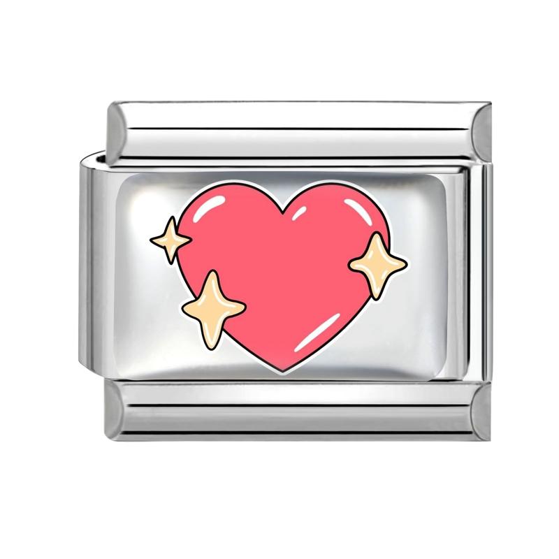 New Lovely Heart Envelope Rose Butterfly Cherry Charm Links Fit 9mm Italian Bracelet Women Men Making DIY Jewelry Gifts