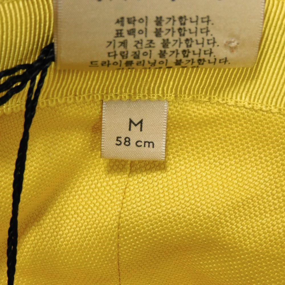 Used GG Canvas Bucket Hat 9539 748476 4HG62 8772 7919 Current GG Marmont Pastel Yellow Medium 22.8" Unused Double G