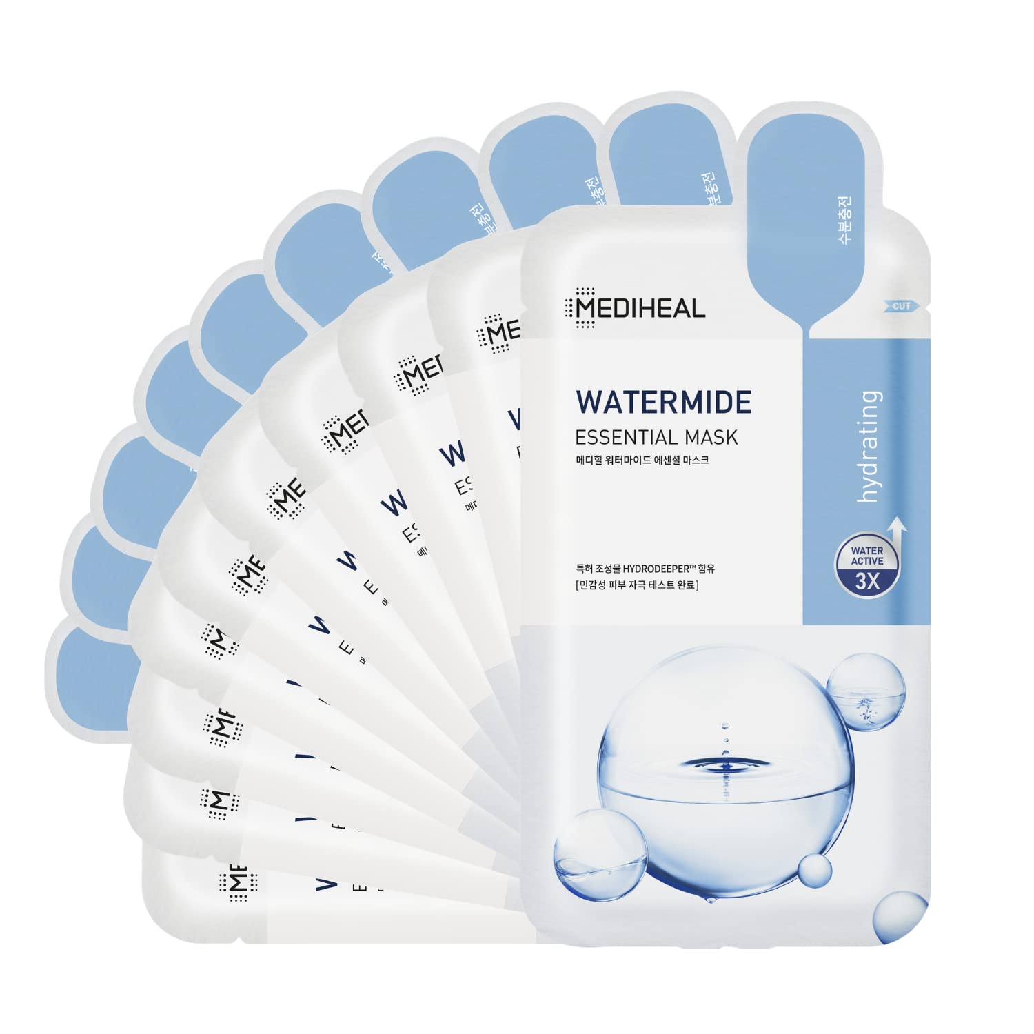 

MEDIHEAL Essential Mask MEDIHEAL Essential Mask 10 sheets Hydration Dry skin Moisturizing Skin texture care (10P) / (Watermide)