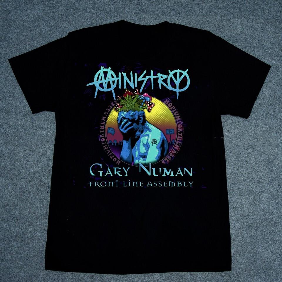 Ministry Spring 2024 Tour With Gary Numan Band Fan T Shirt Size S-5XL GC1958 Unisex T-Shirt XXXXL